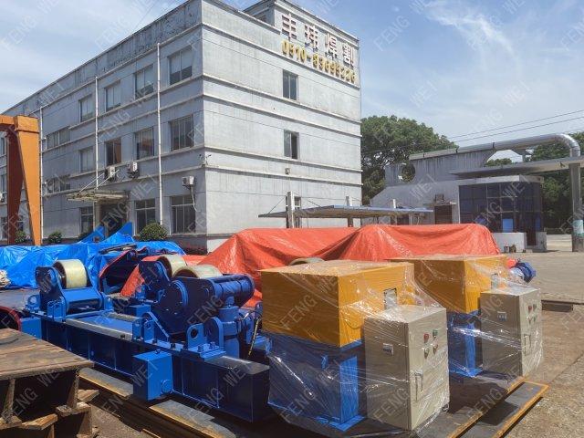 液壓組對滾輪架